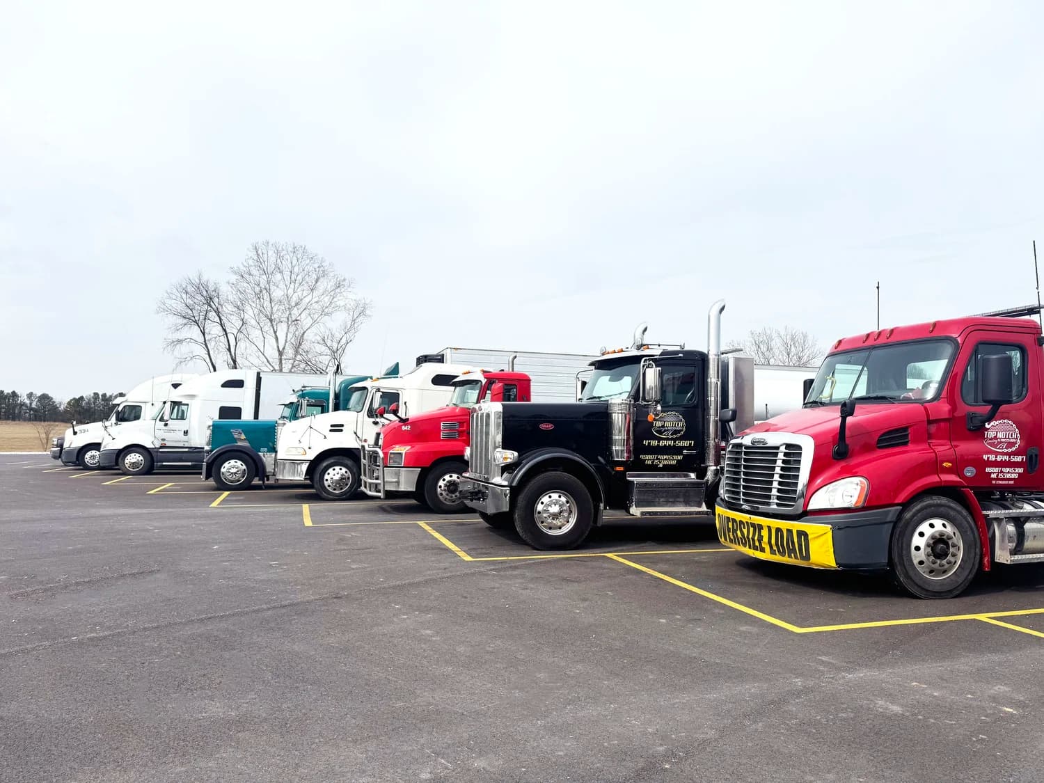 Semi truck parking at Prime Parking NWA